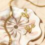 Set Of Two Wavy Organic Floral Trinket Dish Set, thumbnail 4 of 5