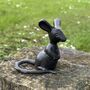 Set Of Two Solid Cast Iron Mice In Gift Pouch, thumbnail 6 of 7