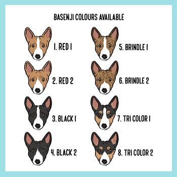 Basenji Portrait Adult T Shirt, 5 of 6