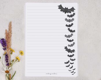 A5 Letter Writing Paper And Envelopes, Gothic Bats, 4 of 6