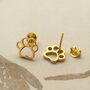 Sterling Silver Paw Print Studs, thumbnail 4 of 9