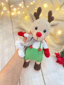 Christmas Gift, Santa`s Reindeer Toy, Rudolph, 8 of 8