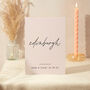 Table Name Sign A5 Sturdy Foamex Sign Blush Script, thumbnail 1 of 5