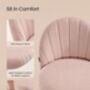 Office Chair Fabric Vanity Armchair, thumbnail 5 of 8