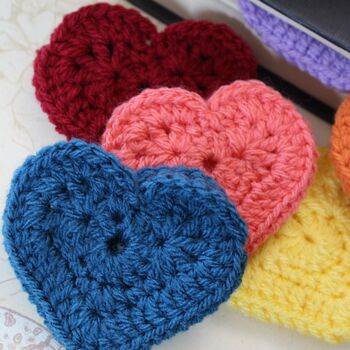 Personalised Crochet Heart Corner Bookmark, 7 of 9
