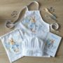 Personalised Kids Baking Set, Blue Rabbit Theme Cooking Apron Chef Hat, thumbnail 1 of 10