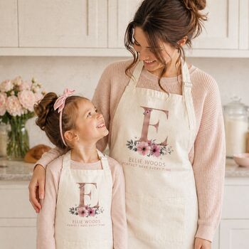 Personalised Initial Matching Mother Daughter Aprons, 3 of 4