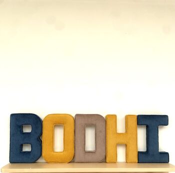 Handmade Woodland Fabric Name Letters For Baby’s Nursery, 6 of 11