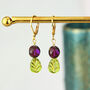 Berry And Leaf Earrings, thumbnail 1 of 6