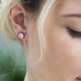 Diamondesque Solitaire Earrings, thumbnail 1 of 2