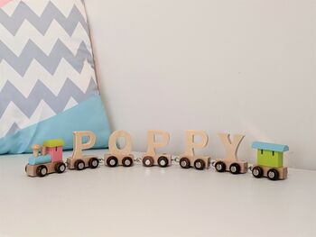 Personalised Wooden Name Train, 4 of 7