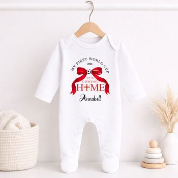 Personalised First World Cup Baby Grow, 4 of 8