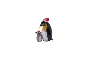Glass Festive Penguin Family Figurine | Gift Box, 2 of 3