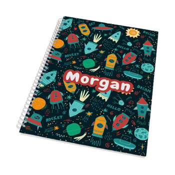Personalised Kid's Patterned A4 Notebook, 6 of 9