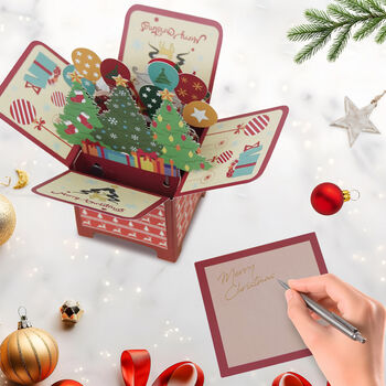 Light Up Musical Pop Up Christmas Card With Santa, 4 of 8