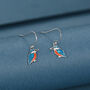 Sterling Silver Kingfisher Enamel Drop Earrings, thumbnail 3 of 10