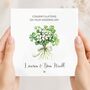Irish Wedding Card,On Your Wedding Day Card, Ar Lá Bhur Bpósta, Wedding Shamrock Clover Bouquet, thumbnail 1 of 3