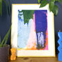 Multi Coloured Abstract Riso Print On Recycled Paper, thumbnail 1 of 4