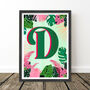 Tropical Leaf Letter Print, thumbnail 7 of 12