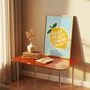 Lemon Print, Lemon Art Poster, Home Decor, Retro Prints, thumbnail 2 of 5