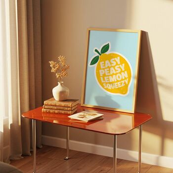 Lemon Print, Lemon Art Poster, Home Decor, Retro Prints, 2 of 5