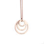 Personalised Rose Gold Plated Rings Of Love Necklace, thumbnail 4 of 4