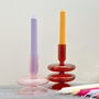 Pastel Dinner Candles Soy Wax Taper Candle, thumbnail 3 of 7