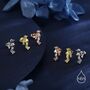 Sterling Silver Tiny Scuba Diver Stud Earrings, thumbnail 4 of 12