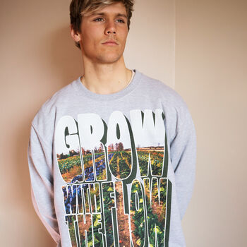 Grow With The Flow Men's Slogan Sweatshirt, 2 of 4