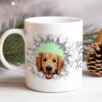 Personalised Christmas Golden Retriever Break Through, 8 of 10