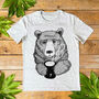 Cuppa Bear Men's Organic T Shirt, thumbnail 1 of 6