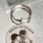 Daddy Or Dad Fathers Day Actual Photo Keyring, thumbnail 2 of 2