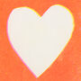 Orange Heart Risograph Card, thumbnail 2 of 2