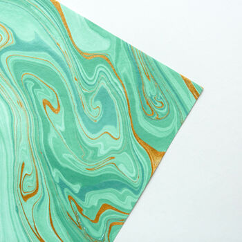 Three Sheets Of Hand Marbled Wrapping Paper, 6 of 11