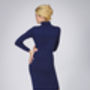 Cleo Blue Two Tone Ribbed Knit Dress, thumbnail 3 of 3