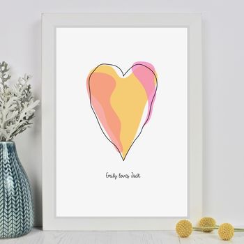 Personalised Love Heart Print, 3 of 5