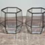 Set Of Two Black Window Pane Tumbler Glasses, thumbnail 1 of 4