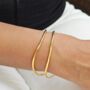 Double Curved Bangle Non Tarnish Waterproof, thumbnail 1 of 8