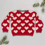 Hearts Knitted Cardigan In Red, thumbnail 6 of 9