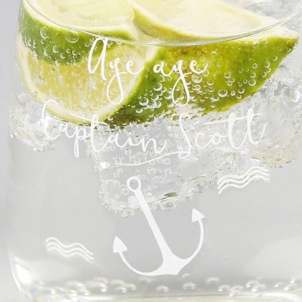 Personalised 'Under The Sea' Glass Tumbler By Lisa Angel