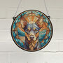 Miniature Pinscher Stained Glass Effect Suncatcher, thumbnail 1 of 4