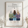 Personalised Sisters Portrait Print Keepsake, thumbnail 1 of 5