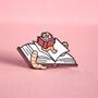 Bookworm Enamel Pin, thumbnail 5 of 5