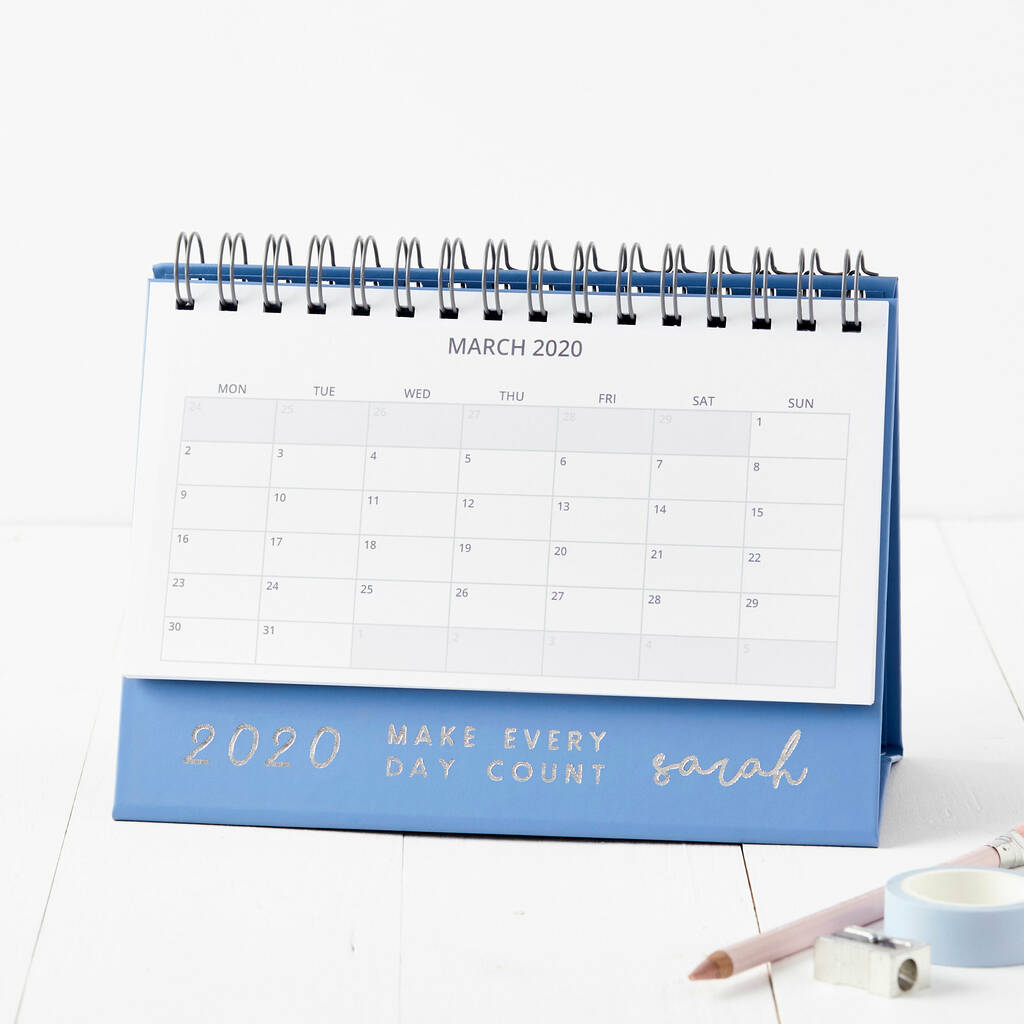 Personalised Make It Count 2020 Desk Calendar By Martha Brook