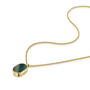 Men's Small Malachite Dog Tag Locket Gold, thumbnail 5 of 6