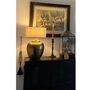 Deimas Lamp, Antique Brass Linen Shade, thumbnail 3 of 4