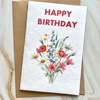 Plantable Wildflower Seed Birthday Card A5 Size, 9 of 10