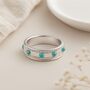Personalised Sterling Silver Turquoise Spinner Ring – 5mm, thumbnail 4 of 8