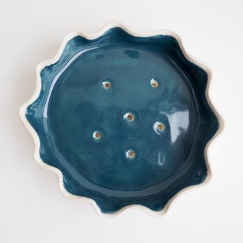 Handmade Teal Green Ceramic Soap Dish, 2 of 12
