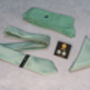 Sage Green Textured Tie Set And Socks Wedding Groomsmen Gift, thumbnail 5 of 6